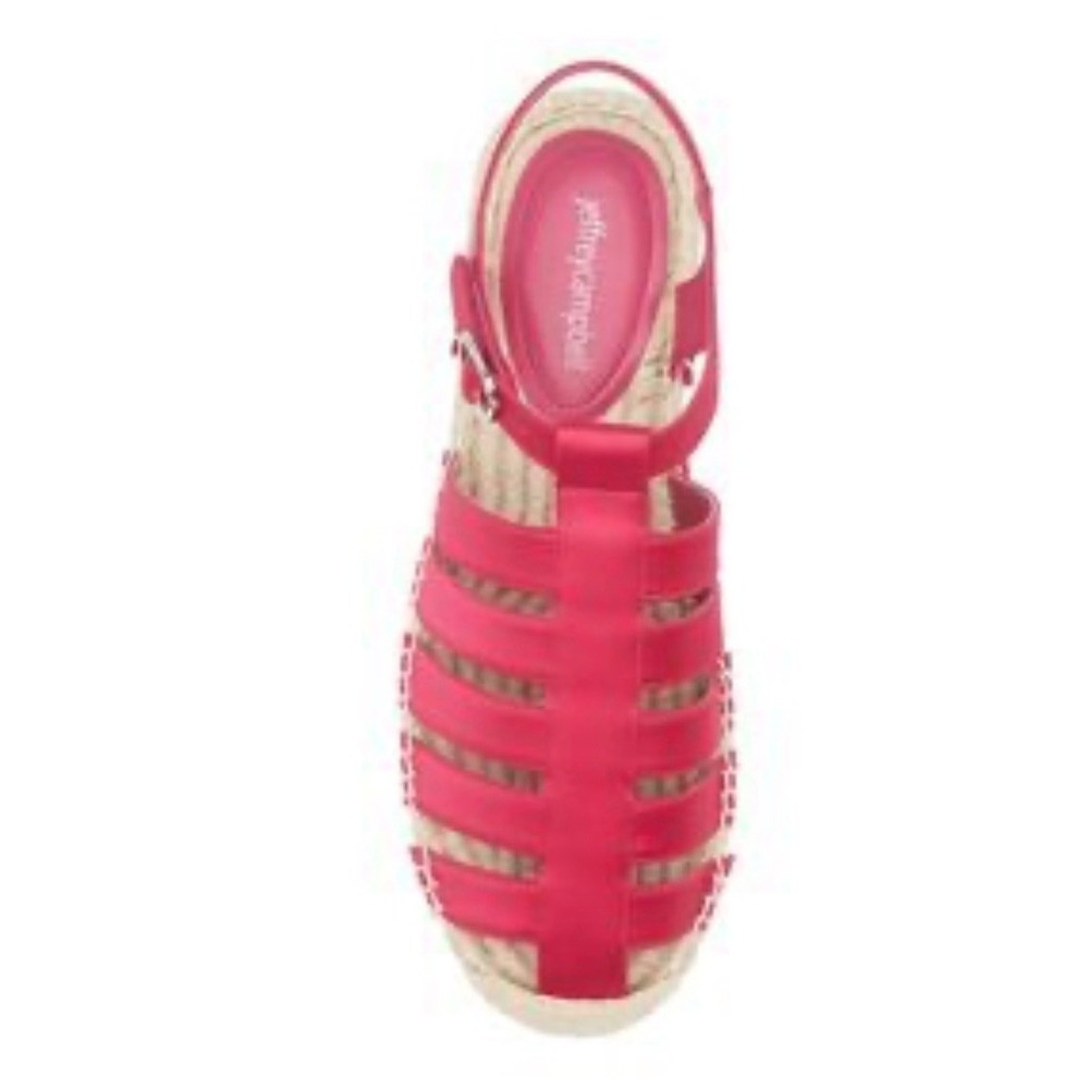 Jeffrey Campbell Tan Lines Pink Satin Fisherman Espadrille Sandals Womens 7.5